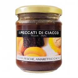 CREMA DI PESCHE, AMARETTI E CACAO 200gr