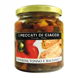 ANTIPASTO CON PEPERONI, TONNO E ACETO BALSAMICO 180gr